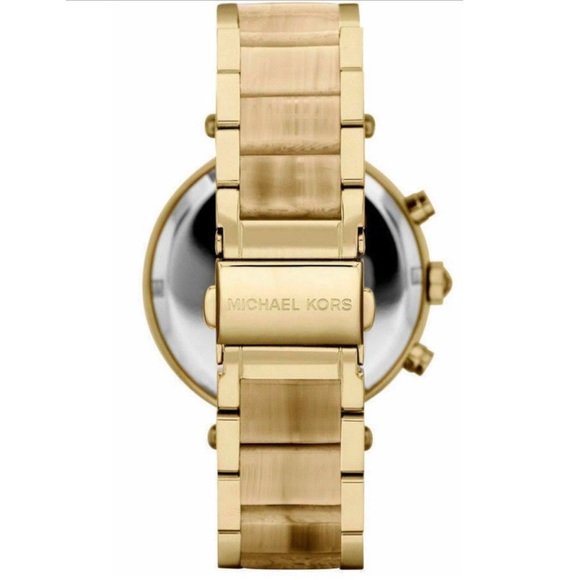 NWT MICHAEL KORS CHAMPAGNE PARKER WATCH - Picture 2 of 5